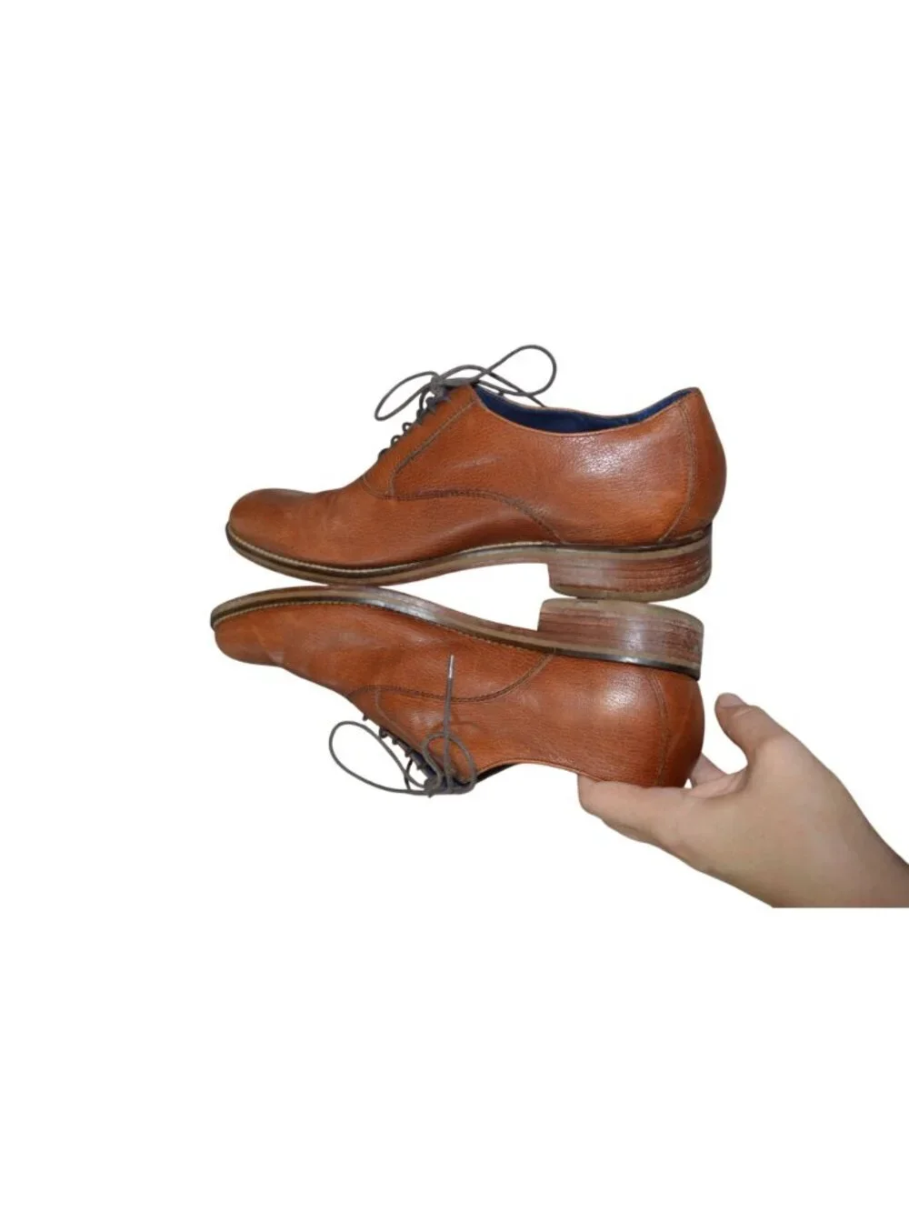 Cole Haan Plain Toe Derby Shoes Men Size 9.5 Nike Air Technology Soles Gentleman